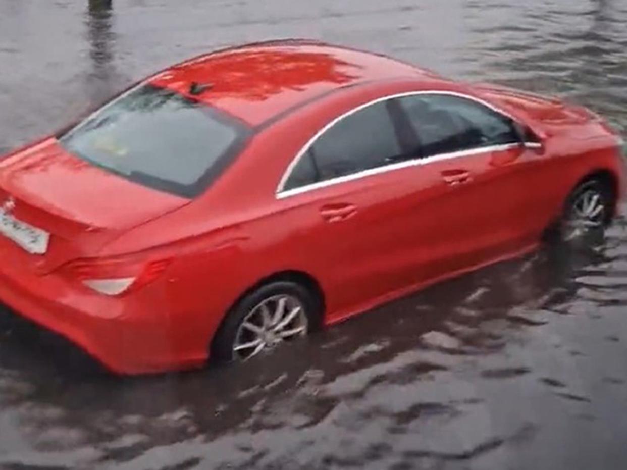 Flooding in Cork City after Storm Babet (PA)