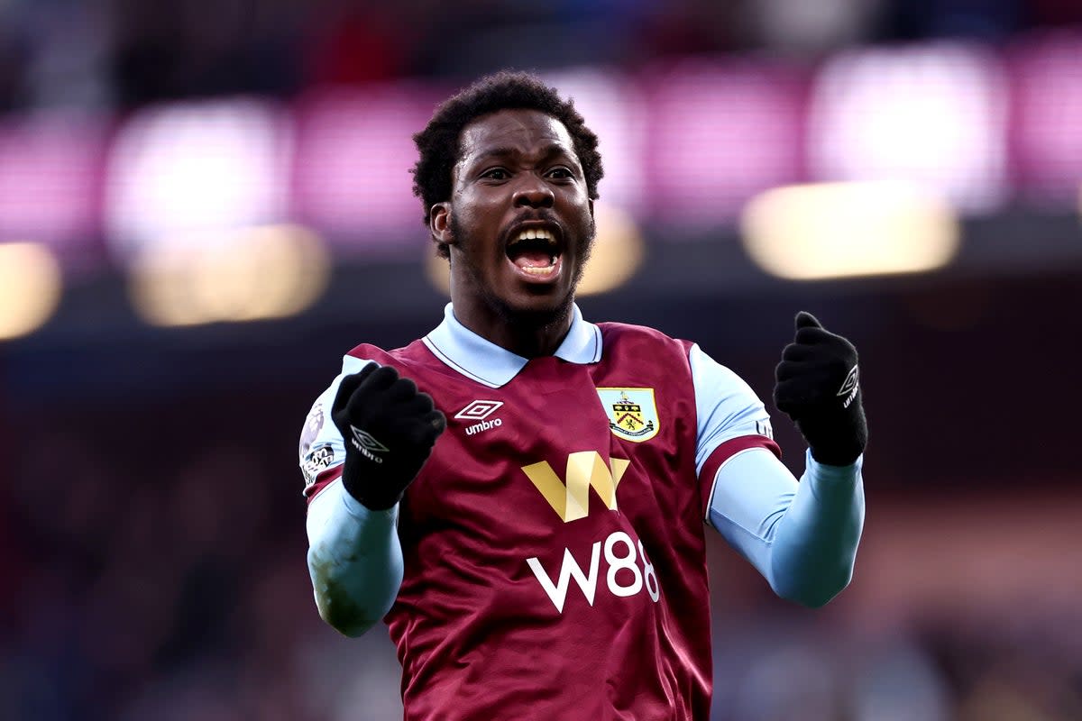 Late heroics: Chelsea loanee David Datro Fofana scored twice late on as Fulham were denied a win at Turf Moor (Getty Images)