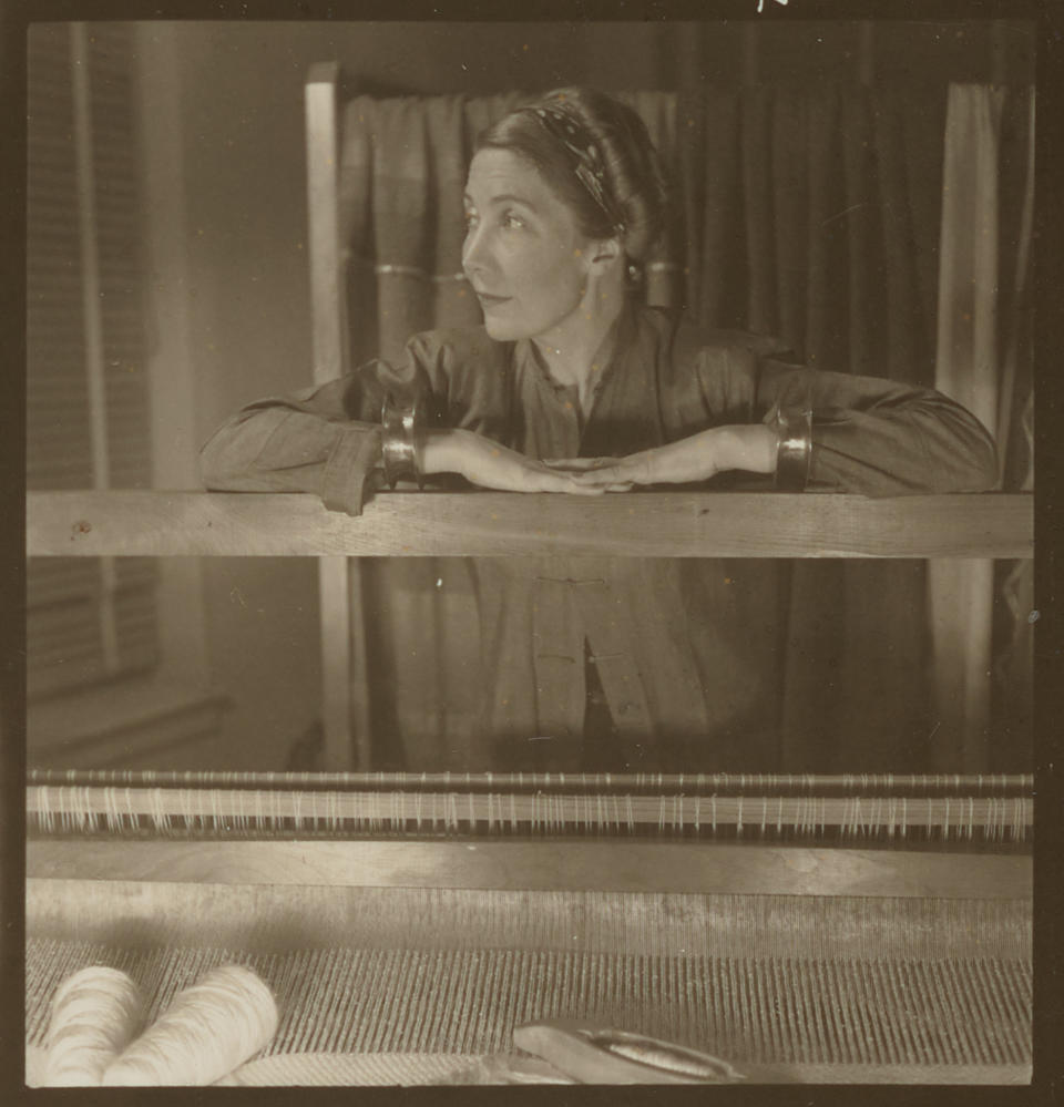 Dorothy Liebes in her Powell Street studio, San Francisco, California, 1938; Photograph by Louise Dahl-Wolfe (American, 1895–1989); Dorothy Liebes Papers, Archives of American Art, Smithsonian Institution; Photograph © Center for Creative Photography, Arizona Board of Regents