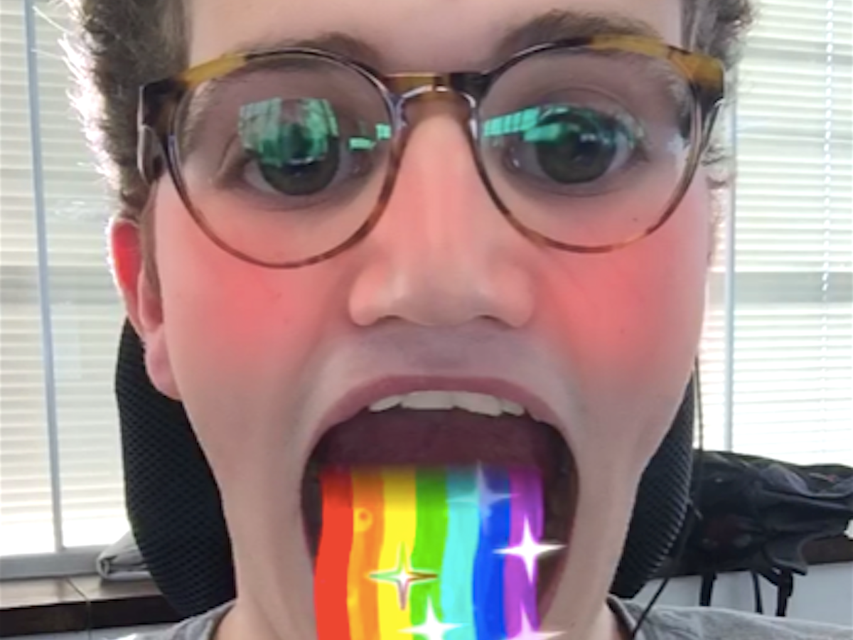 snapchat filter max rainbow lens lenses