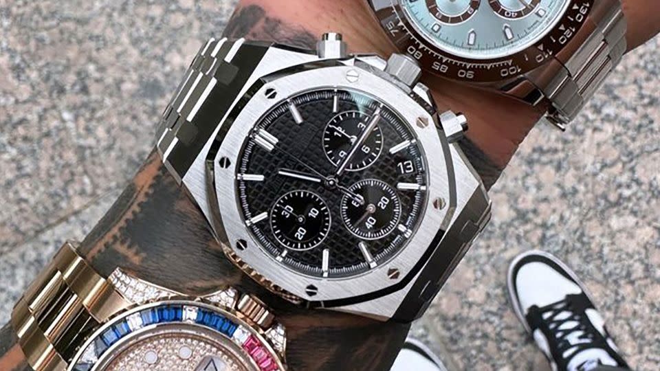 Anthony Farrer shared images of watches  for sale on his Instagram and other social media platforms. - From Anthony Farrer