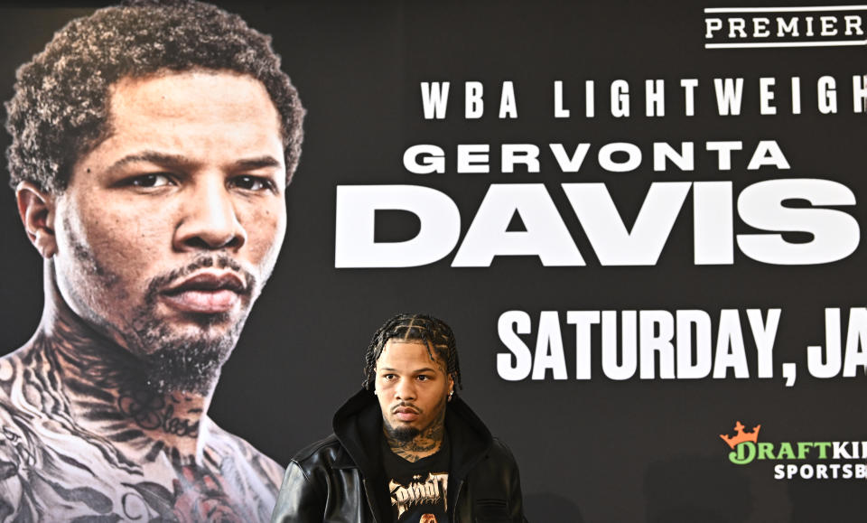 WASHINGTON DC - DECEMBER 5: Gervonta Davis arrives at a press conference on December 5, 2022 in Washington, DC.  Five-time World Champion Gervonta Davis will face undefeated World Champion Hector Luis Garcia in her arena at Capital One on January 7 as she battles for the WBA Lightweight Championship.  (Photo by Catherine Frey/Washington Post via Getty Images)