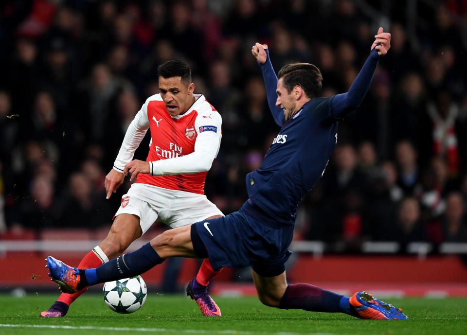 Alexis Sanchez played against PSG twice in the Champions League this season