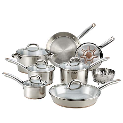 1) T-fal Ultimate Stainless Steel Copper Bottom Set