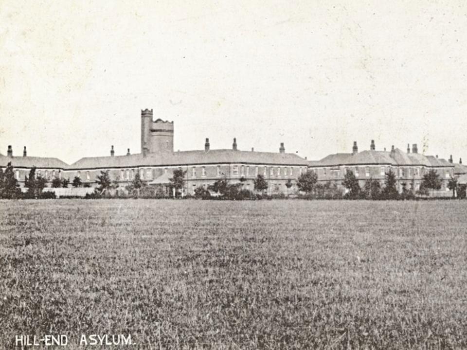 A postcard published in 1904, depicting Hill End Asylum, which later became Hill End Hospital Adolescent Unit (Wikimedia Commons)