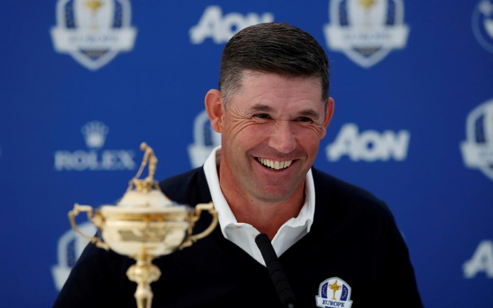 Ryder Cup captain Padraig Harrington during a press conference - ACTION IMAGES