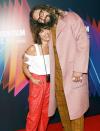 <p>Ana Lily Amirpour and Jason Momoa attend the U.K. premiere of <em>Mona Lisa and the Blood Moon</em> on Oct. 10 in London.</p>