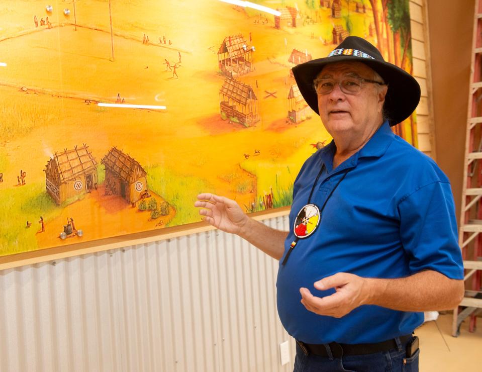 Chief Dan Helms gives a tour of the Santa Rosa Creek Band's cultural center on Friday, Oct. 20, 2023.