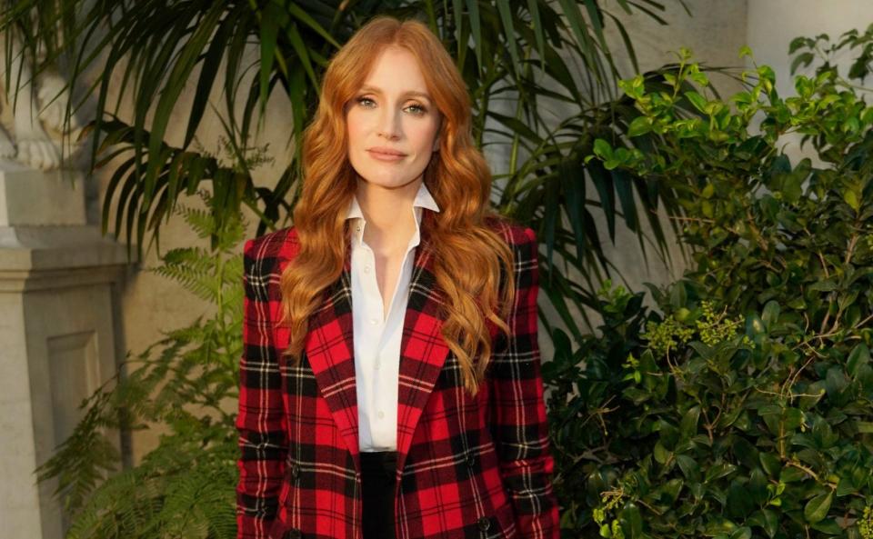 Jessica Chastain arrives at the Ralph Lauren Spring 2023 show - Chris Pizzello