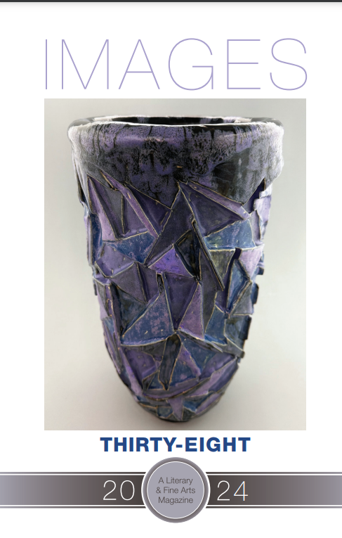 The 38th issue of "IMAGES," Monroe County Community College's fine art and literary magazine, is now available. The publication's front cover shows Malaia Merillat's "Purple Pot," a ceramic piece.