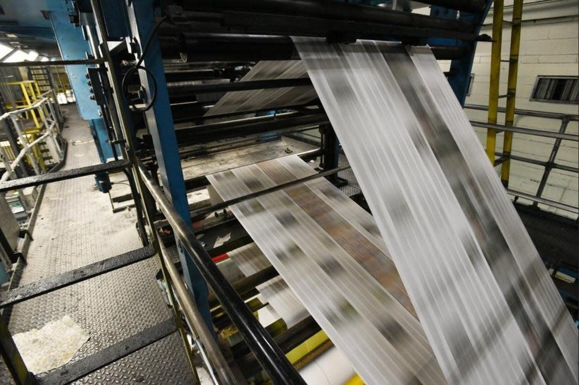 Crews worked through the night in the pressroom of The Florida Times-Union in February 2018, printing The St. Augustine Record and the Times-Union.