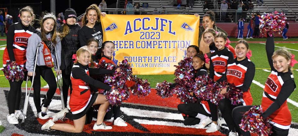 The A-Team Stinger cheerleaders traveled to Old Forge to compete in the 2023 ACCJFL Spirit Competition. There, these talented youngsters finished fourth overall.