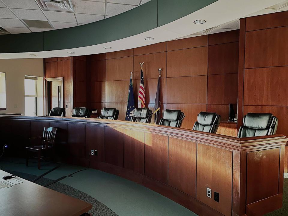 The Erie County Council chambers in the Erie County Courthouse.