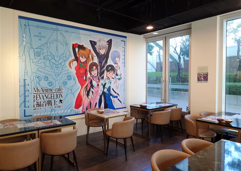 台北《EVANGELION新世紀福音戰士》主題Café於三創MyAnime café登場。（圖／主辦單位提供）