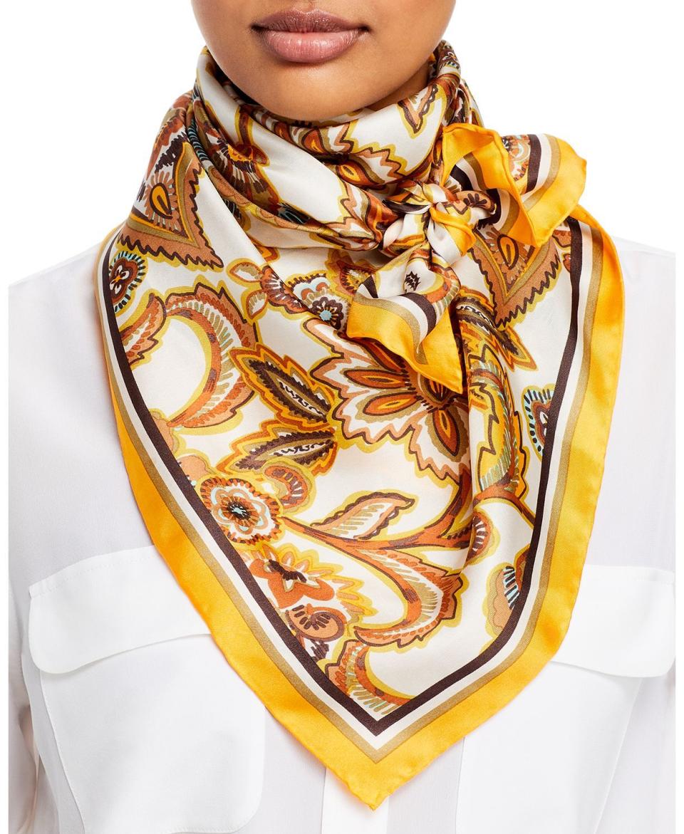 18) Paisley Silk Square Scarf