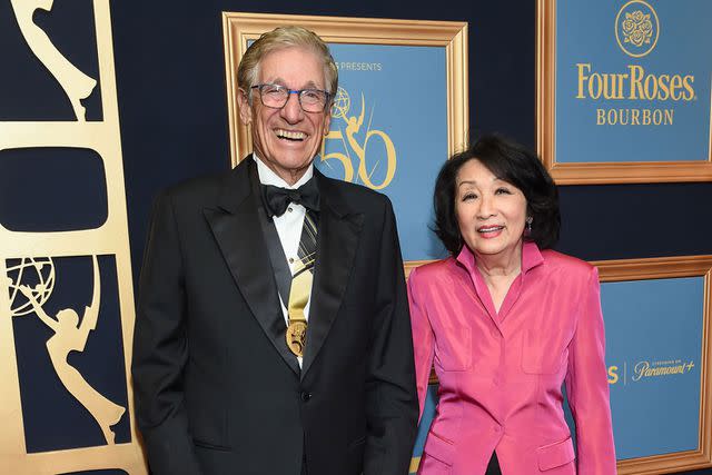 <p>Gilbert Flores/Getty</p> Chung presented Povich with the Lifetime Achievement Award at the event