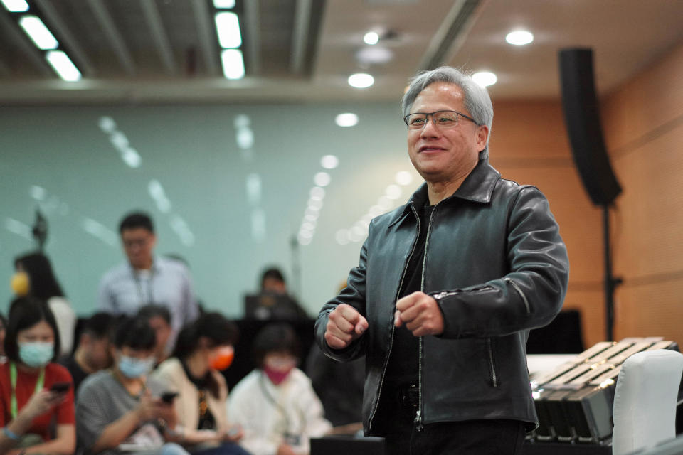 NVIDIA CEO Jensen Huang speaks during a press conference at Computex 2023 in Taipei on May 30, 2023. (Photo by Sam Yeh/AFP) (Photo by SAM YEH/AFP via Getty Images)