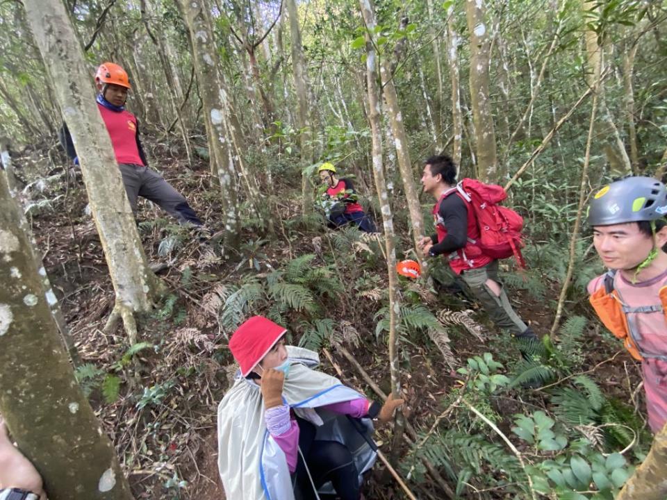 在竹縣北德拉曼登山失蹤婦人11日已順利尋獲，獲救原因係往上爬，找到有手機訊號地方撥打119。（記者彭新茹攝）