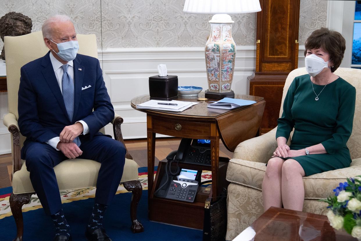 Joe Biden and Susan Collins