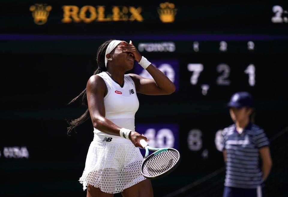 Coco Gauff was knocked out in the third round (John Walton/PA) (PA Wire)