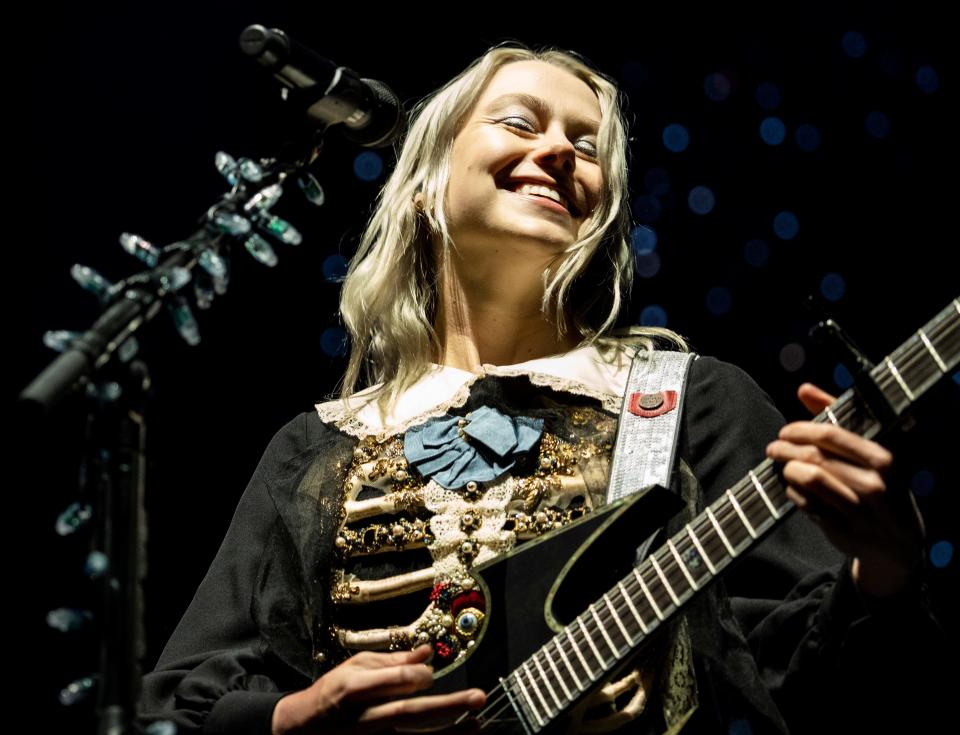 Phoebe Bridgers performs at the BMO Harris Pavilion on Friday, June 3, 2022 at the Henry Maier Festival Park in Milwaukee, Wis.