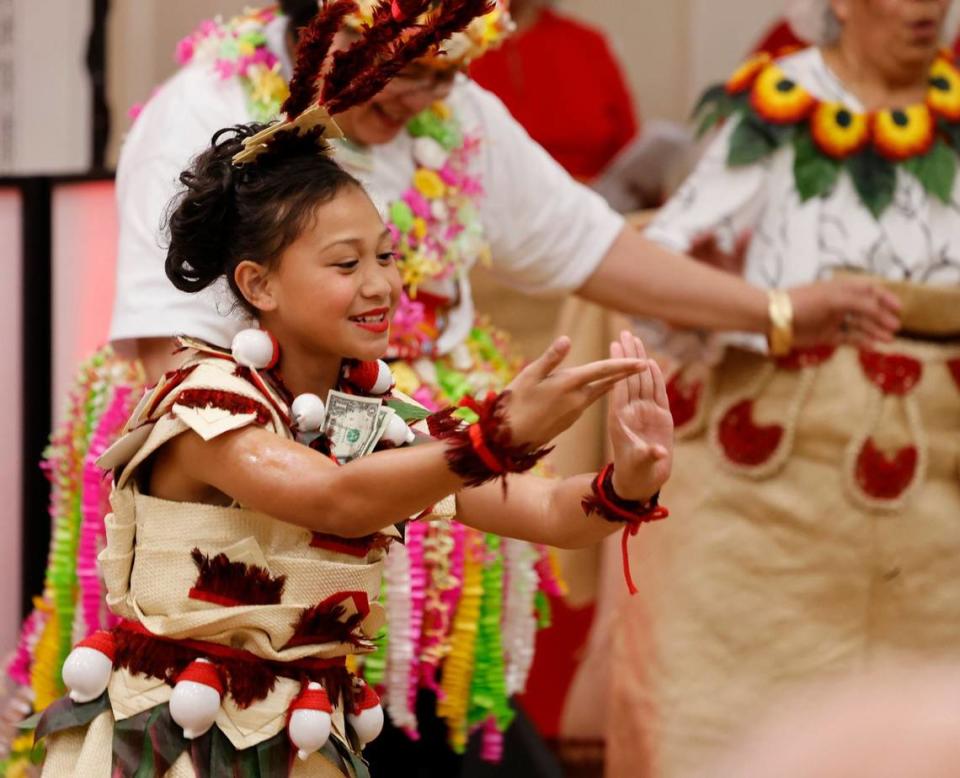 Koloa of Polynesia dancers entertained those in attendance Monday during a reception honoring representatives of Tonga who visited Euless.