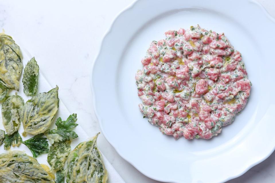 The beef tartare at Camphor.