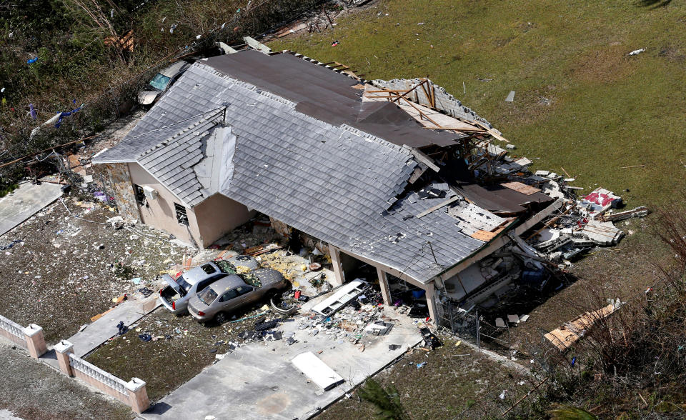 An aerial view shows devastation after hurricane Dorian hit the Grand Bahama Island in the Bahamas,Sept. 4, 2019. (Photo: Joe Skipper/Reuters)