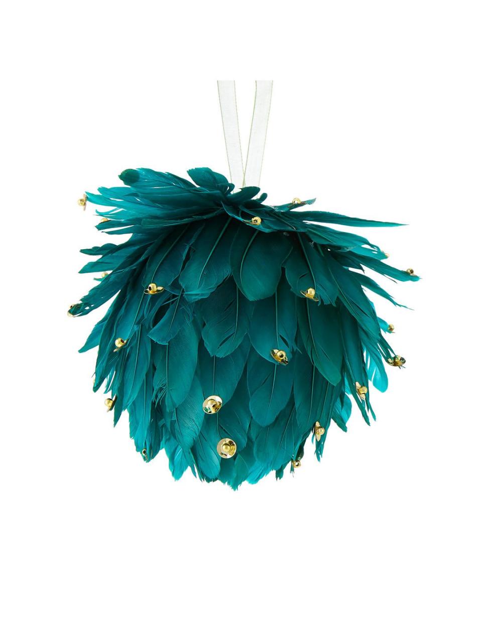 <p><a rel="nofollow noopener" href="https://www.johnlewis.com/john-lewis-partners-emerald-feather-flower-tree-decoration-green/p3527145" target="_blank" data-ylk="slk:BUY NOW;elm:context_link;itc:0;sec:content-canvas" class="link ">BUY NOW</a></p><p><strong>Emerald Feather Flower Tree Decoration, Green, £6, John Lewis & Partners</strong></p>