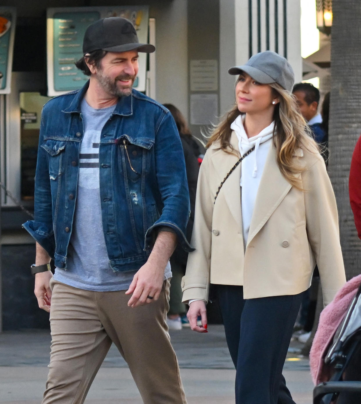 Stassi Schroeder and Beau Clark at Universal Studios Hollywood on February 22, 2024.