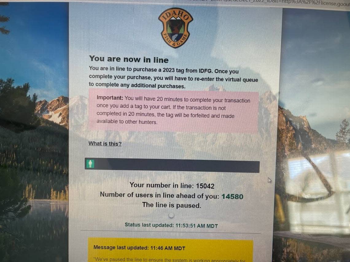 George Culpepper, of South Carolina, was one of thousands of hunters who tried to buy nonresident deer and elk tags through Idaho Fish and Game’s annual sale on Dec. 1. Culpepper and others dealt with a slow online system and hourslong queues.