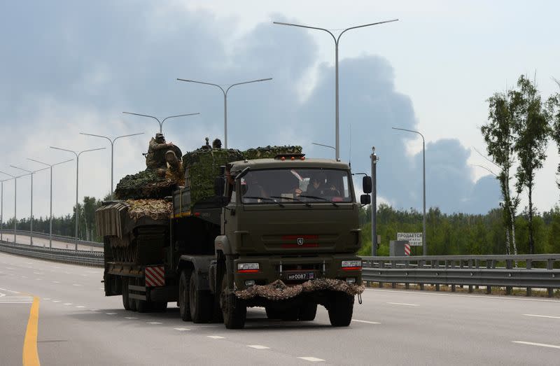 Wagner military column passes Russian city of Voronezh