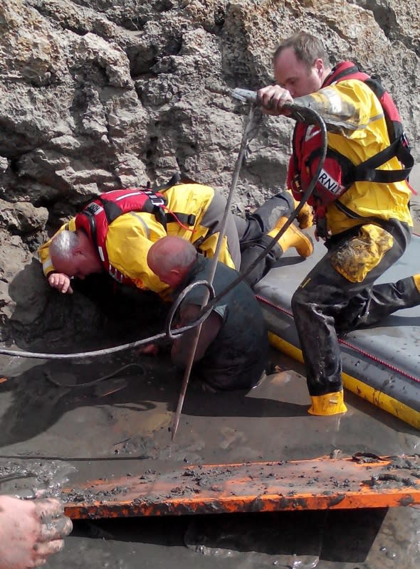 Couple stuck waist-deep in quicksand on Cumbria beach rescued