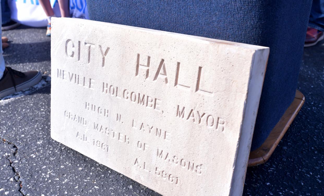In 1961, a time capsule was embedded in the former Spartanburg City Hall. It was unsealed on Wednesday, April 3, 2024 in a ceremony. This item was put on display for guests.