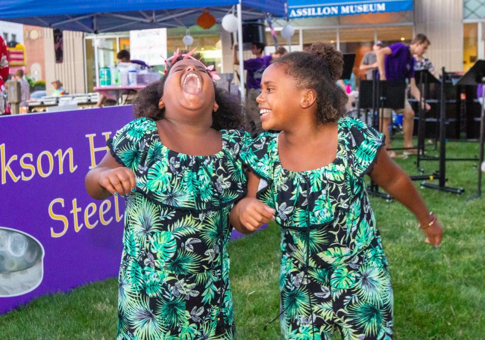 Participants enjoy the Island Party in downtown Massillon in 2019