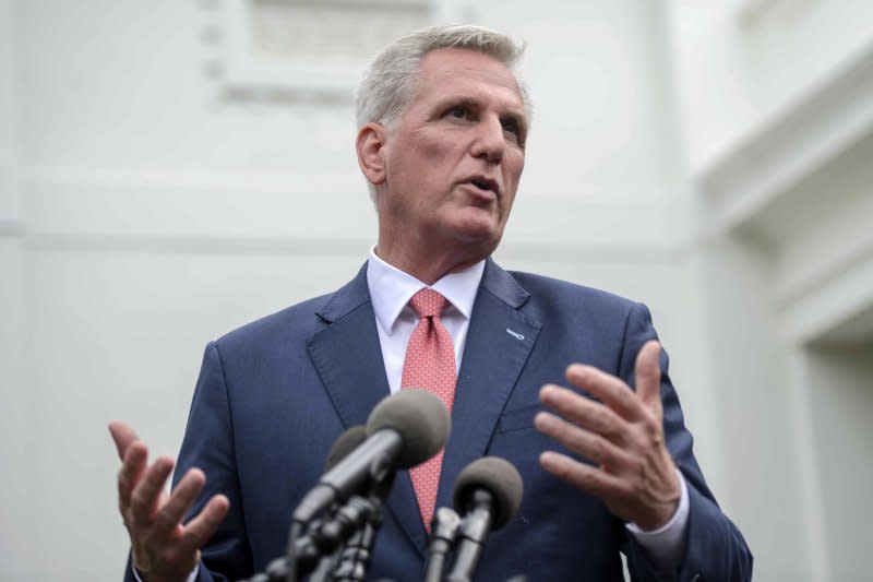 House Speaker Kevin McCarthy (pictured in May) announced on Tuesday that he is ordering an impeachment inquiry against President Joe Biden. McCarthy made the statement at the U.S. Capitol in a formal announcement but did not take any questions from reporters. File Photo by Bonnie Cash/UPI