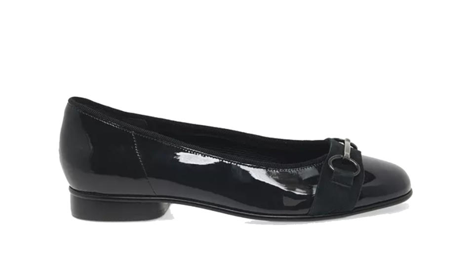 Gabor Ample Leather Ballet Pumps