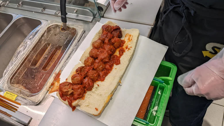 double meatball sandwich