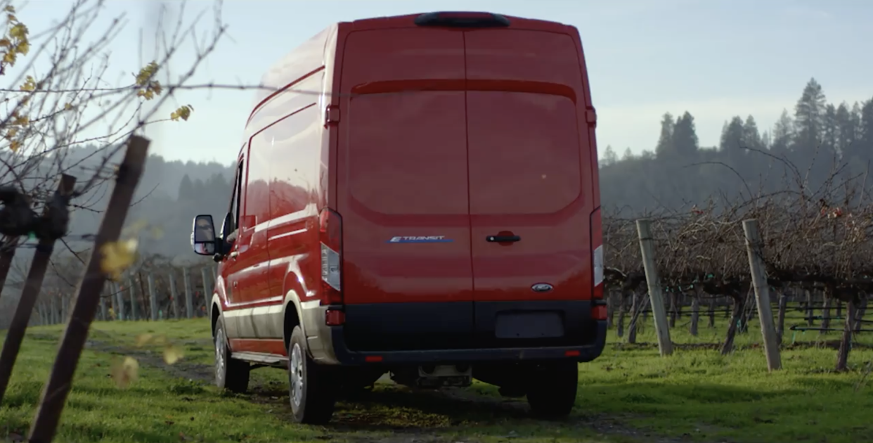 Ford's electric vans arrive to wine country.