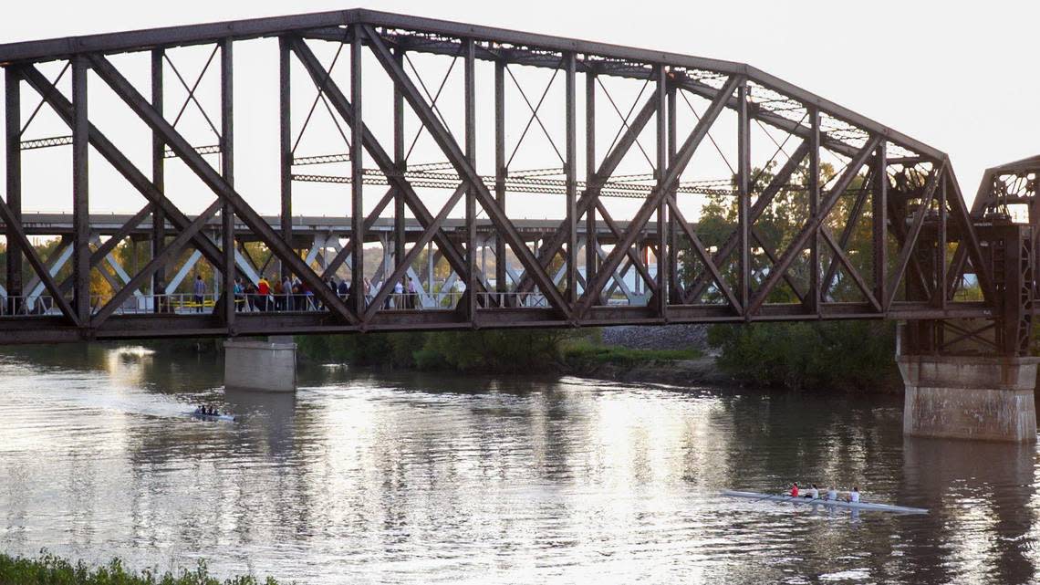 Developer Michael Zeller wants to transform the Rock Island Bridge over the Kansas River into a bustling entertainment center and food hall as well as pedestrian and bicycle connection between the West Bottoms in Missouri and Kansas City, Kansas.