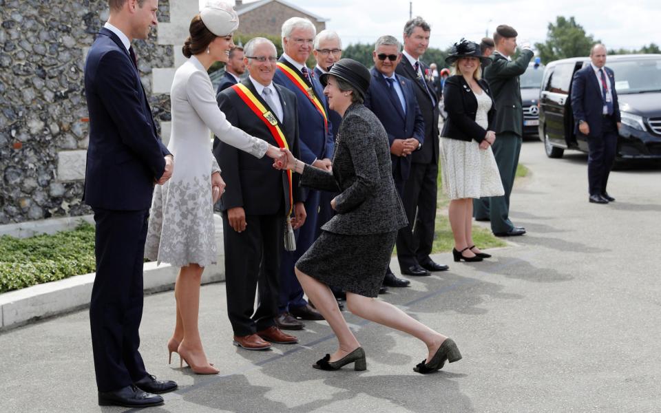 Theresa stooping so low it’s a wonder her knees didn’t dislocate - Getty Images Europe