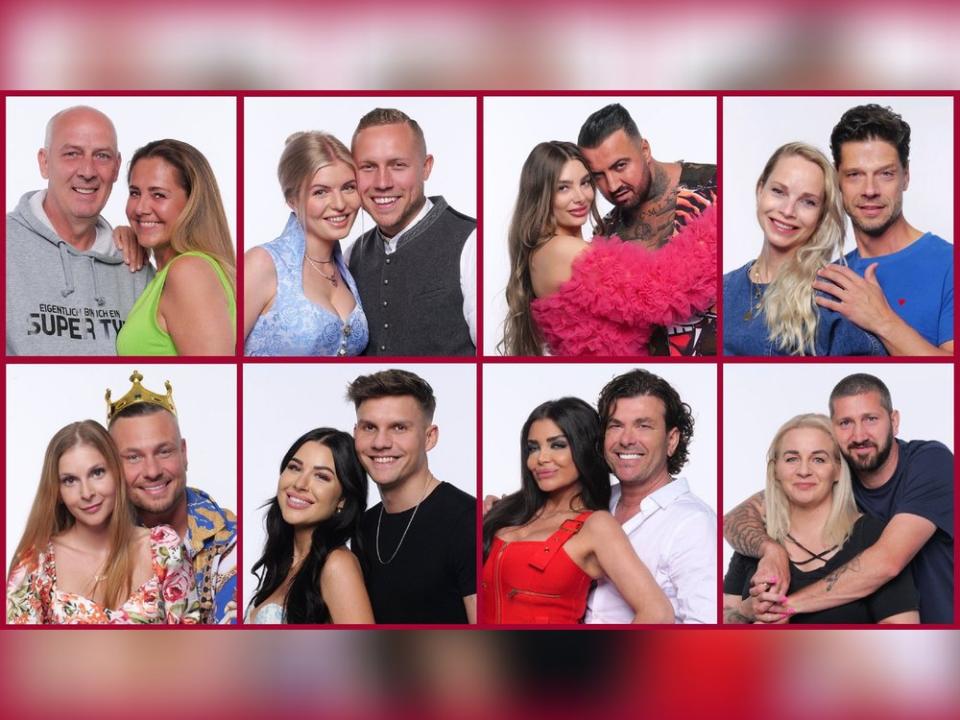 Diese acht Promipaare ziehen in das "Sommerhaus der Stars" 2022 ein. (Bild: RTL / Stefan Gregorowius)