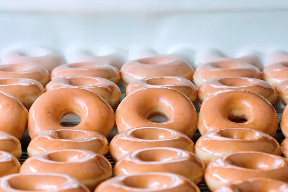 <p>Krispy Kreme</p> Krispy Kreme is giving out a dozen donuts for $1 on Tuesday