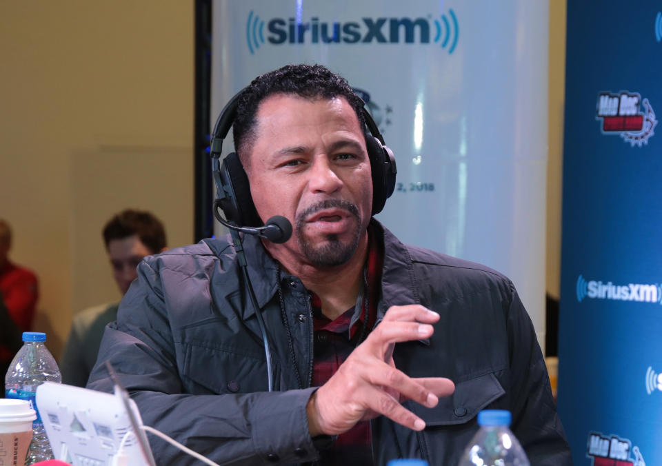 Rod Woodson had a surprisingly good explanation after a hot mic caught him seeming to mock the AAF’s ratings. (Getty Images )