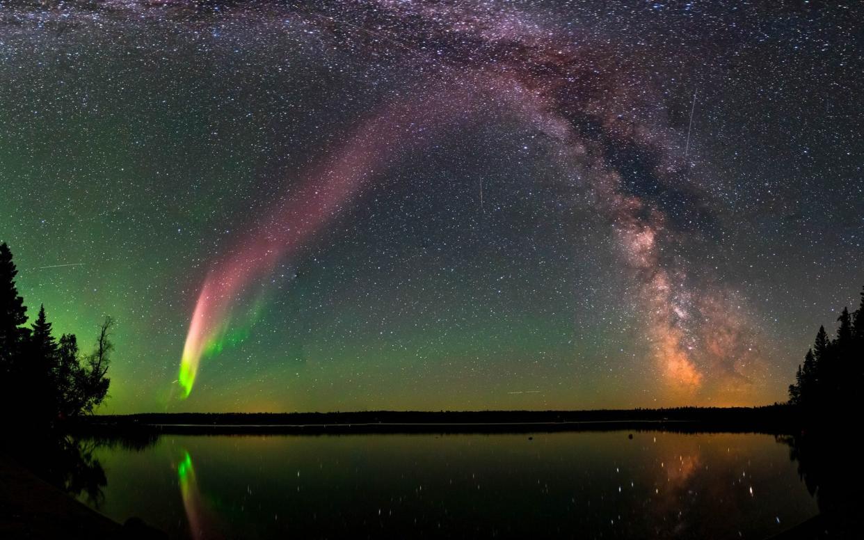 A group of amateur photographers discovered the new aurora phenomenon dubbed 'Steve' by accident  - Nasa 