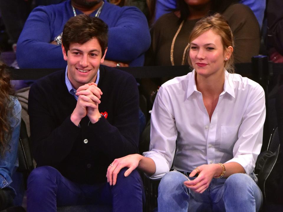 Josh Kushner and Karlie Kloss at a Knicks game