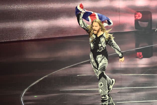 Sam flew the flag for the UK at Eurovision this year (Photo: MARCO BERTORELLO via Getty Images)