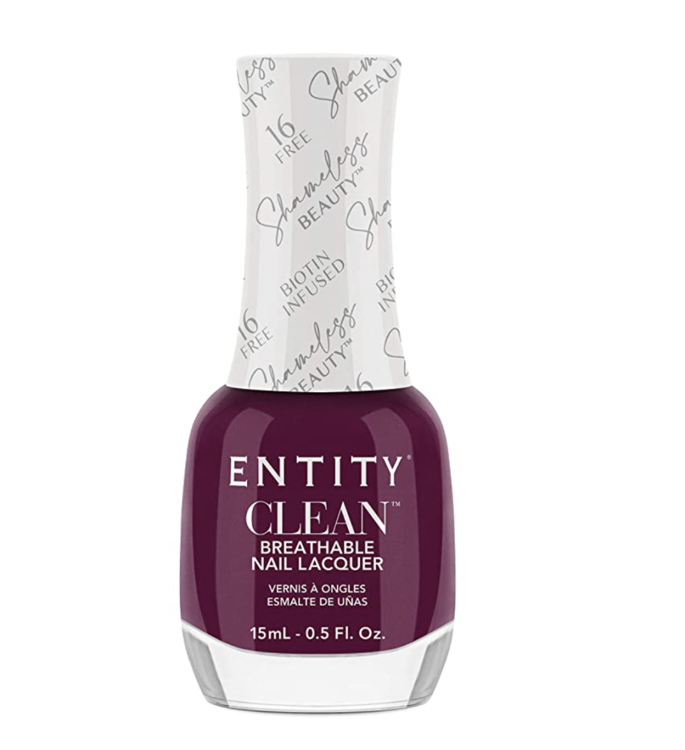 10) Entity Clean Breathable Nail Lacquer in March To My Own Plum