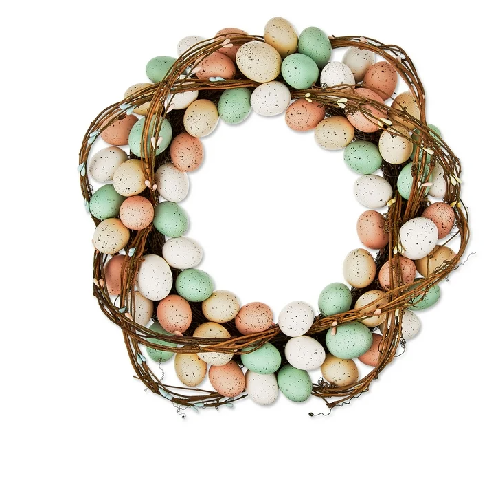 <p><a href="https://go.redirectingat.com?id=74968X1596630&url=https%3A%2F%2Fwww.walmart.com%2Fip%2FEaster-Egg-Wreath-16-in-by-Way-To-Celebrate%2F2480061949&sref=https%3A%2F%2Fwww.countryliving.com%2Fhome-design%2Fdecorating-ideas%2Fg46870660%2Fwalmart-easter-decorations%2F" rel="nofollow noopener" target="_blank" data-ylk="slk:Shop Now;elm:context_link;itc:0;sec:content-canvas" class="link ">Shop Now</a></p><p>Easter Egg Wreath</p><p>Walmart</p><p>$17.98</p>