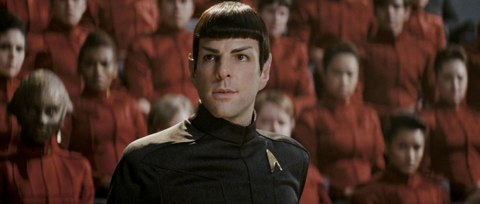 Spock in Starfleet Academy in Star Trek 2009, as played by Zachary Quinto.